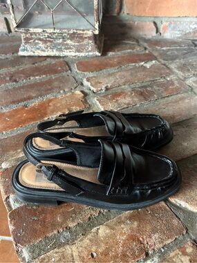 Dolce Vita Black Slingback Penny Loafers